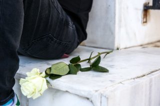 Από την κηδεία του Διονύση Σαββόπουλου